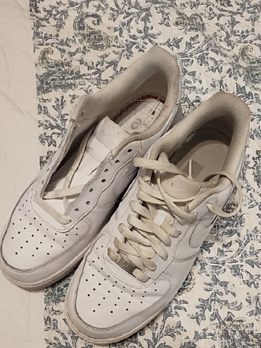 Nike AF1 Men's White Low-Top Leather Sneakers